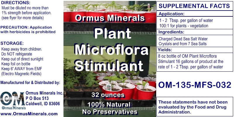 Ormus Minerals Plant Microflora Stimulant